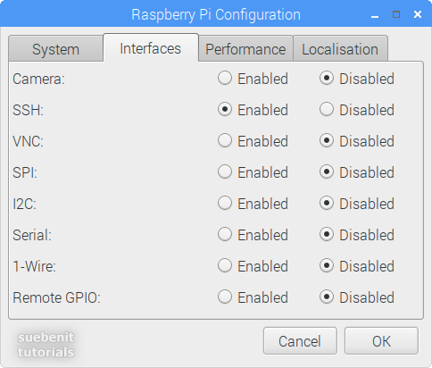 Raspberry Pi Configuration Register Interfaces
