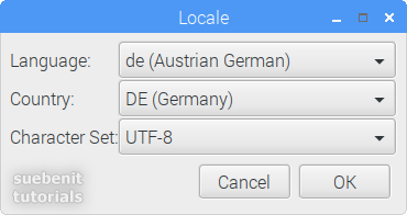 Raspberry Pi Configuration set locale de germany deutsch Deutschland