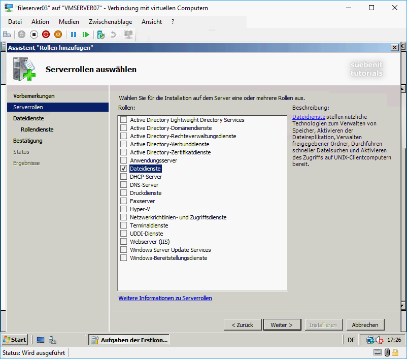 Windows Server 2008 als Fileserver durch-rolle-dateidienste