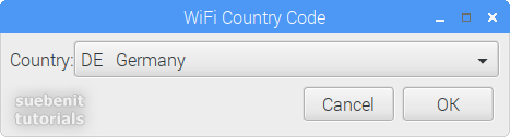Raspberry Pi Configuration set WiFi Country Code de germany deutsch Deutschland